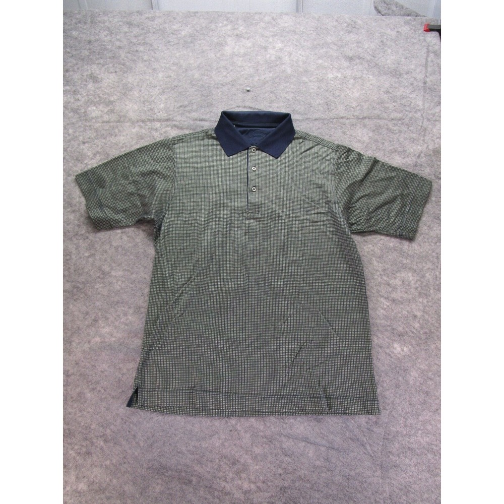 Cutter Buck shirt Mens Small Blue‎ Check  nice soft Golf Signature Collection